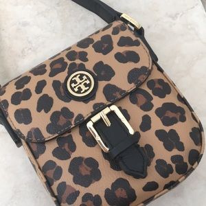 Mini Kerrington Tory Burch Sadle Leopard Bag